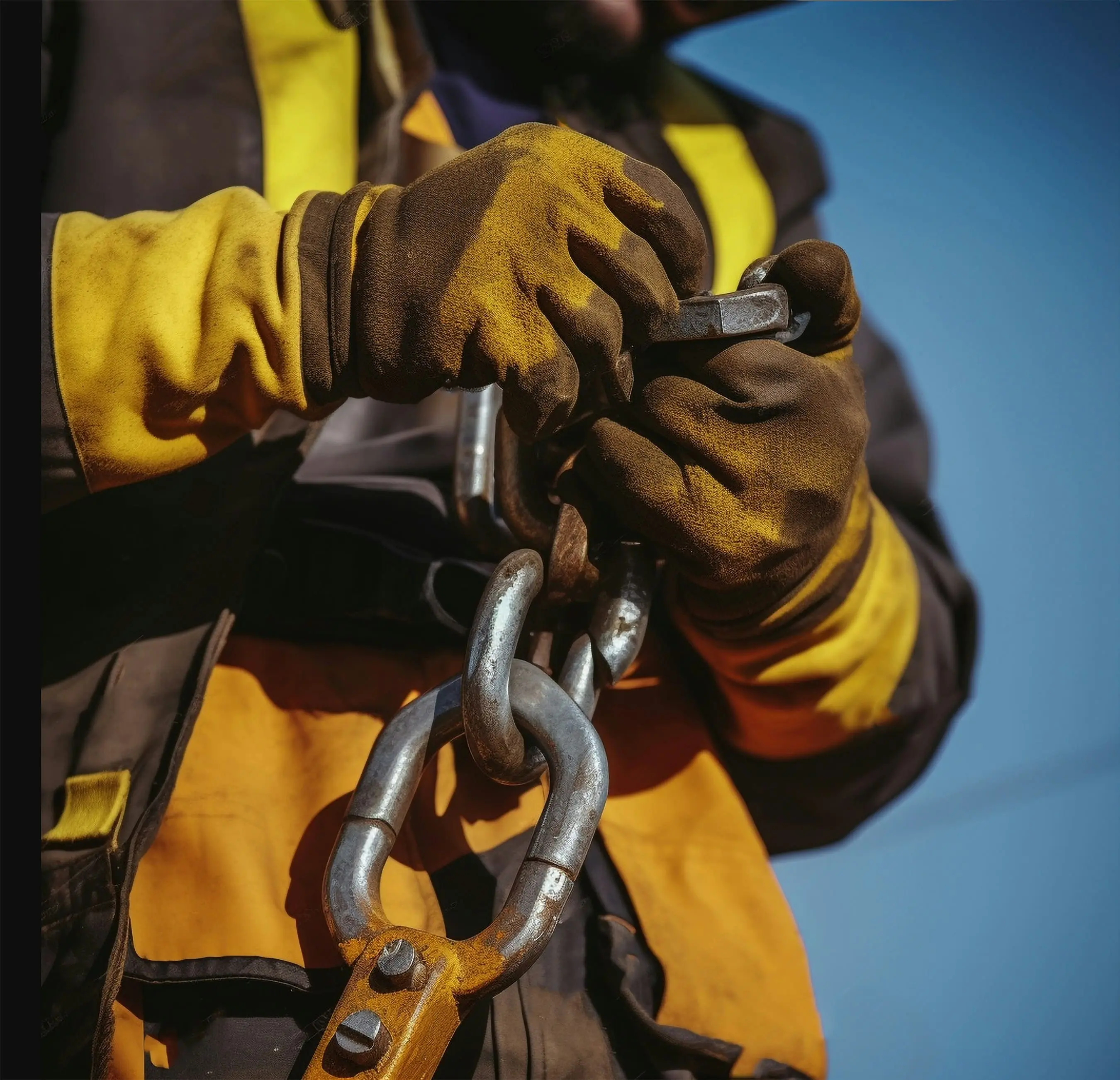 rigger holding chain